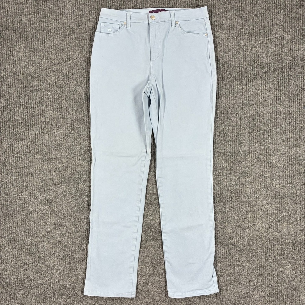 Gloria Vanderbilt Amanda Womens Jeans Size 8 Blue Classic Straight High Rise